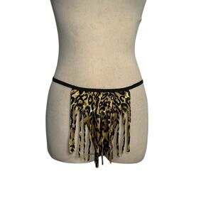 Fantasy leopard print fringe bikini set size One size